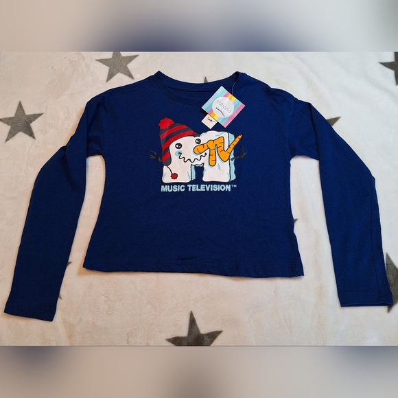crown & ivy Other - NWT - MTV Snowman Long Sleeve Kids Shirt Cabana By Crown &‎ Ivy Winter Christmas